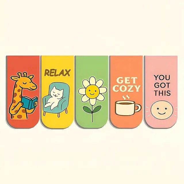 The Ink Palette Magnetic Bookmarks for Books Set of 5