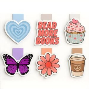The Ink Palette Magnetic Bookmarks,Cute Bookmarks | Book Marks for Book Lovers | Bookmarks Aesthetic for Books (Set of 6)